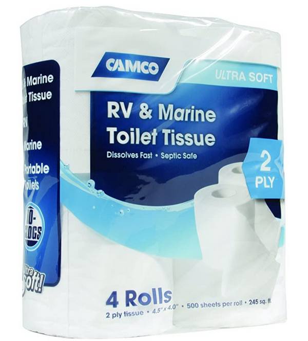 Camco Biodegradable Toilet Tissue - Four Pack